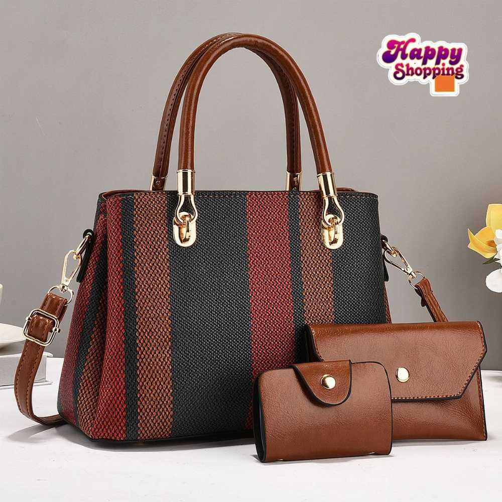 3-Piece Printed Shoulder Bag Set for Girls
