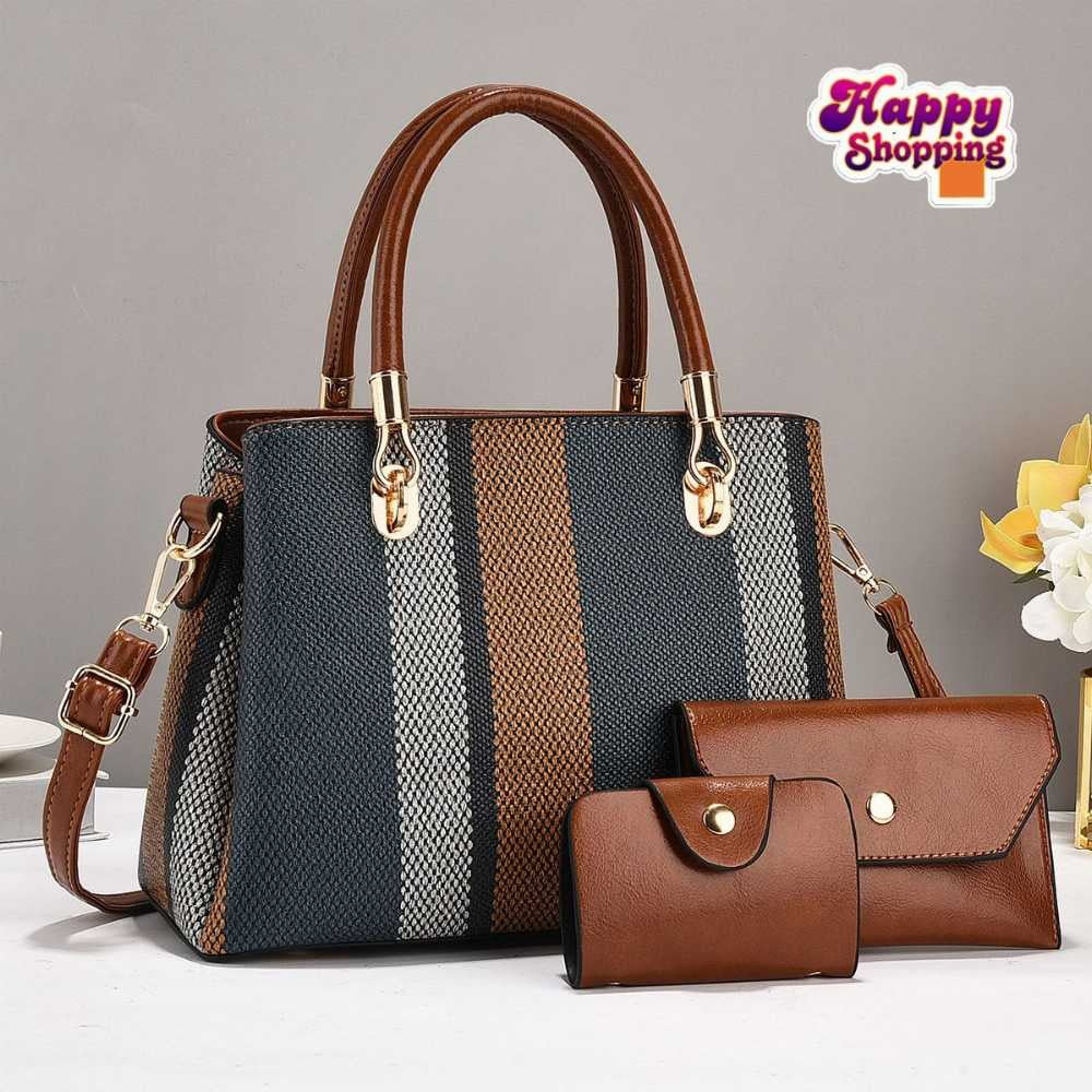 3-Piece Printed Shoulder Bag Set for Girls