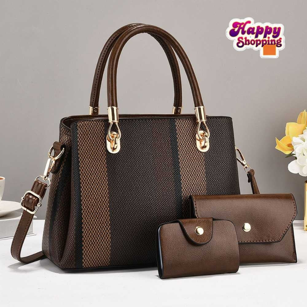 3-Piece Printed Shoulder Bag Set for Girls