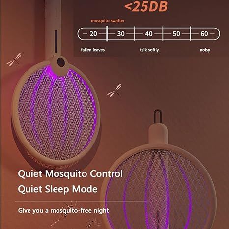Electric Mosquito Zapper Racket – USB Rechargeable 3000V