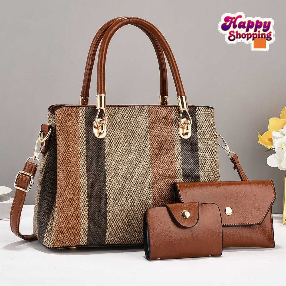 3-Piece Printed Shoulder Bag Set for Girls