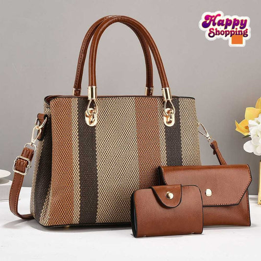 3-Piece Printed Shoulder Bag Set for Girls