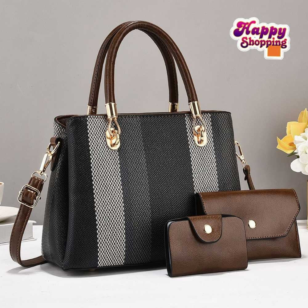 3-Piece Printed Shoulder Bag Set for Girls