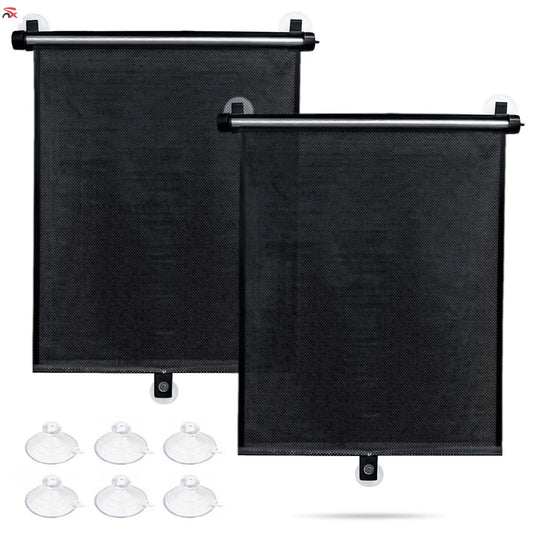 Retractable Car Window Sun Shades – 2-Piece Set