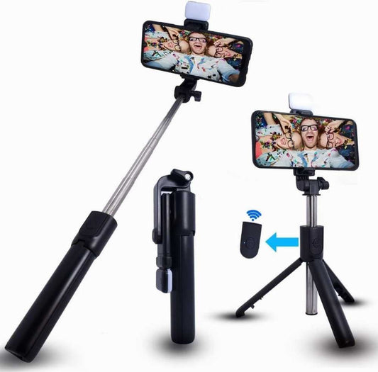 Q07 Bluetooth Selfie Stick Tripod with Remote