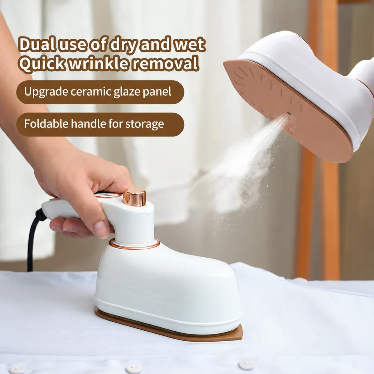 Portable Folding Clothes Iron with 50ML Water Tank
