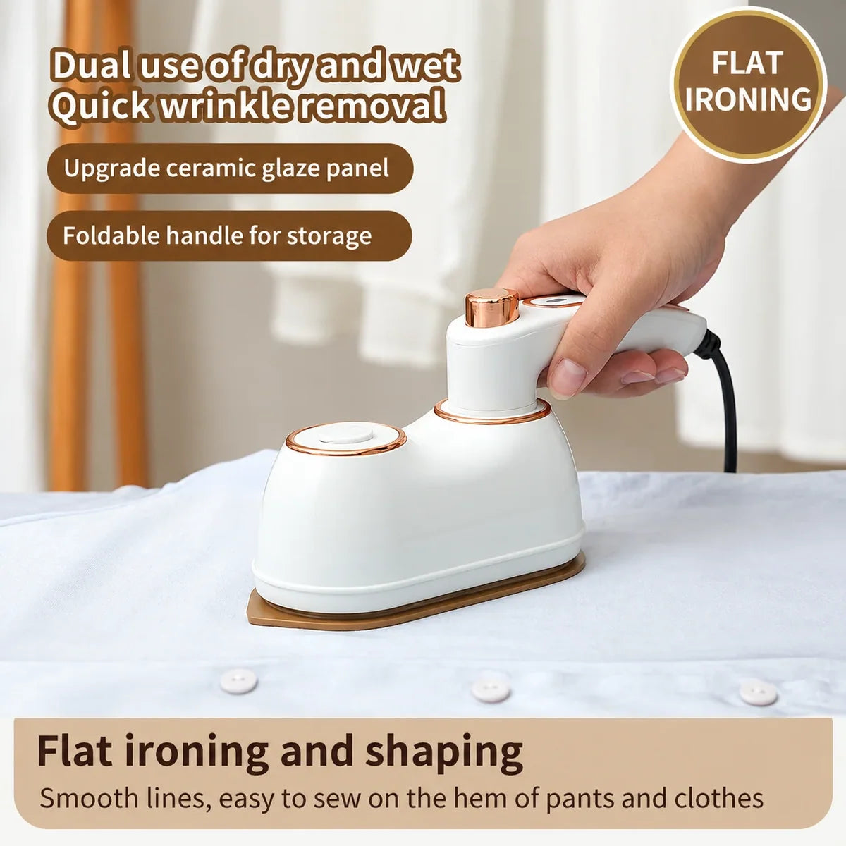 Portable Folding Clothes Iron with 50ML Water Tank
