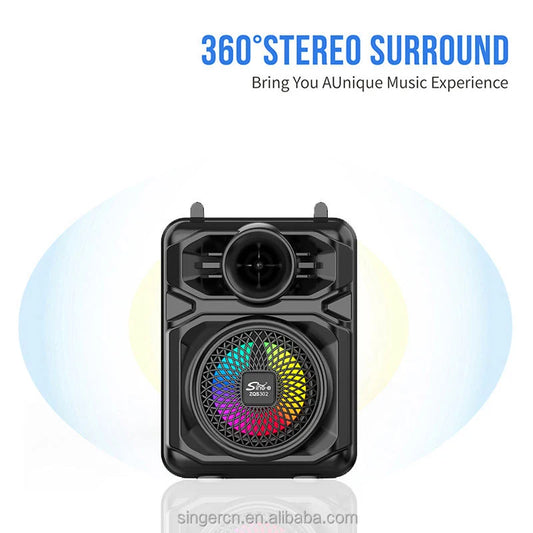Sing-e ZQS1361 Portable Karaoke Speaker with Mic