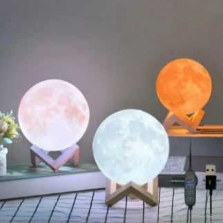 USB Moon Lamp – 7-Color Changing LED Night Light